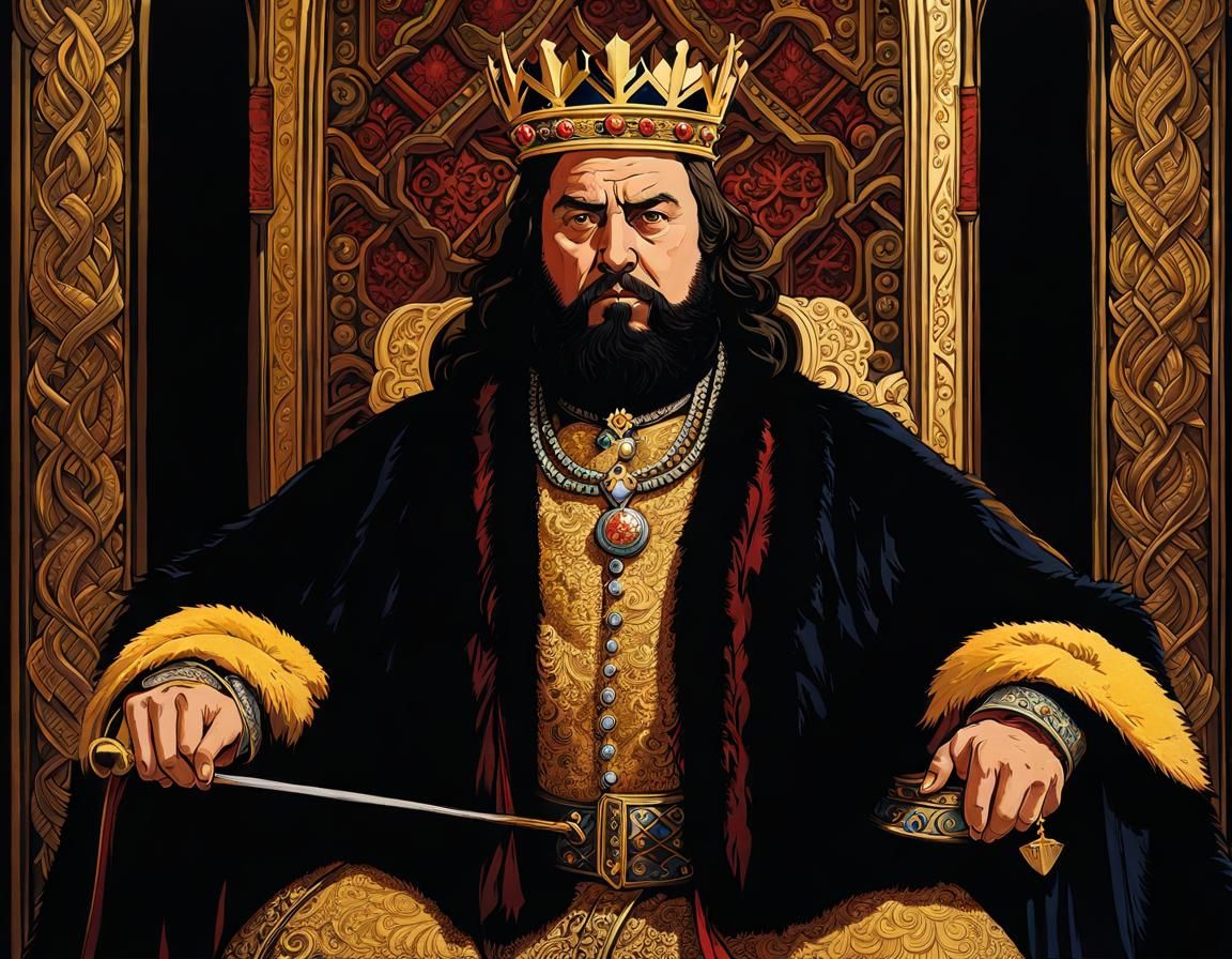 King Robert Baratheon Portrait in Oil Painting Style