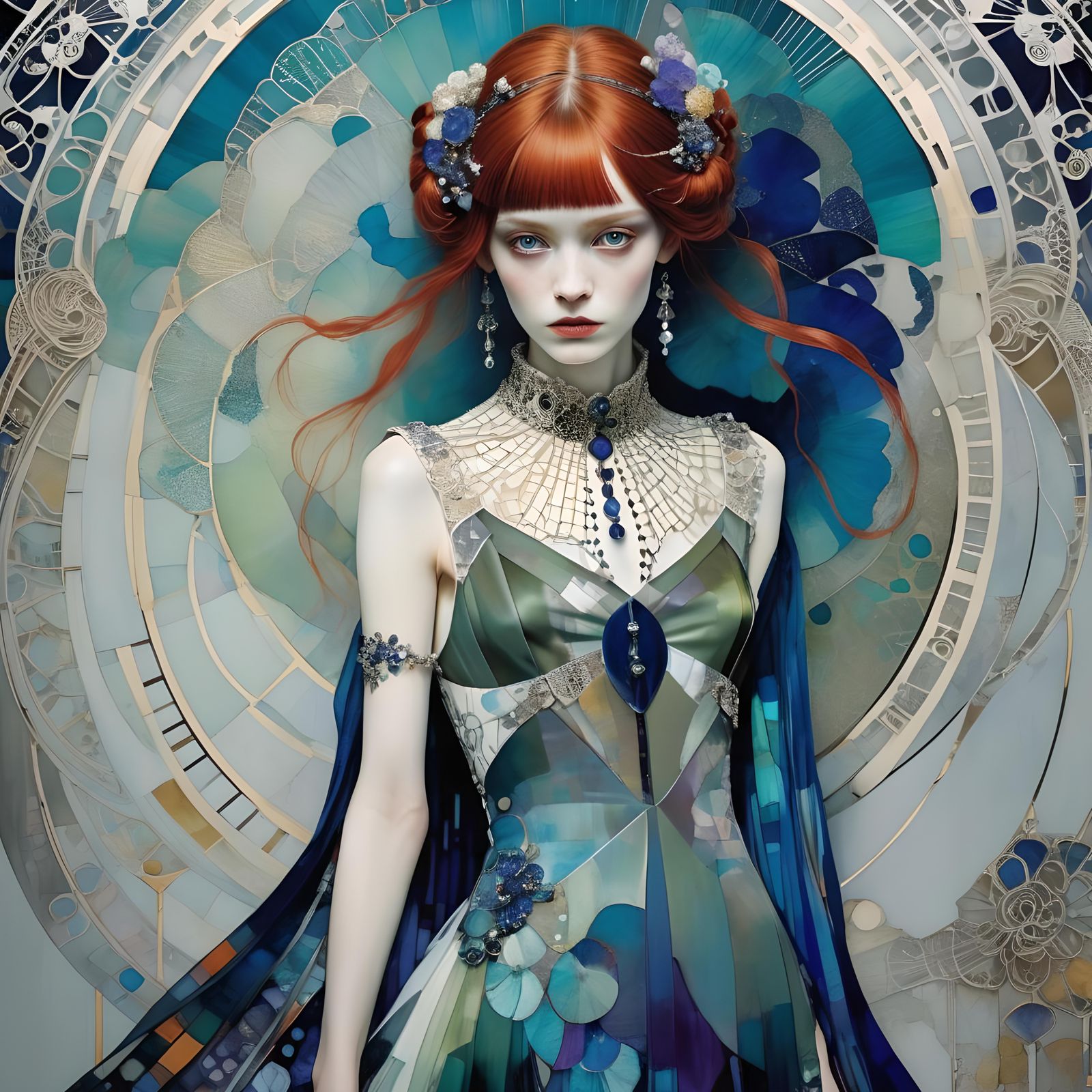 Ornate Portrait of Beauty with Quantum Shininess