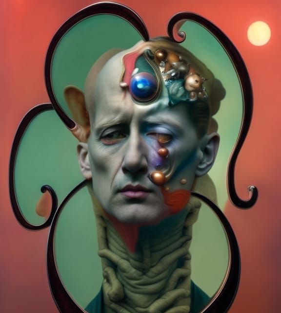 Surreal Dystopian Dreamscape in Hyperrealistic Style