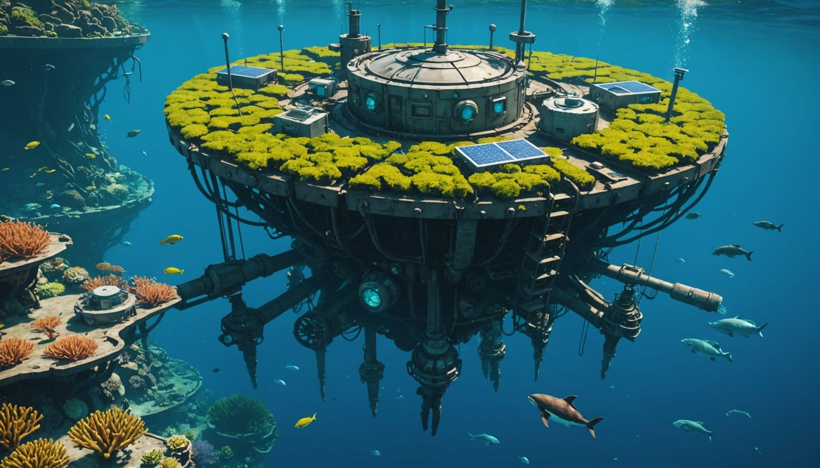 Surreal Underwater City Emerges from Kelp Beds