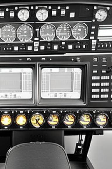 Retro Cockpit Console with Analogue Dials