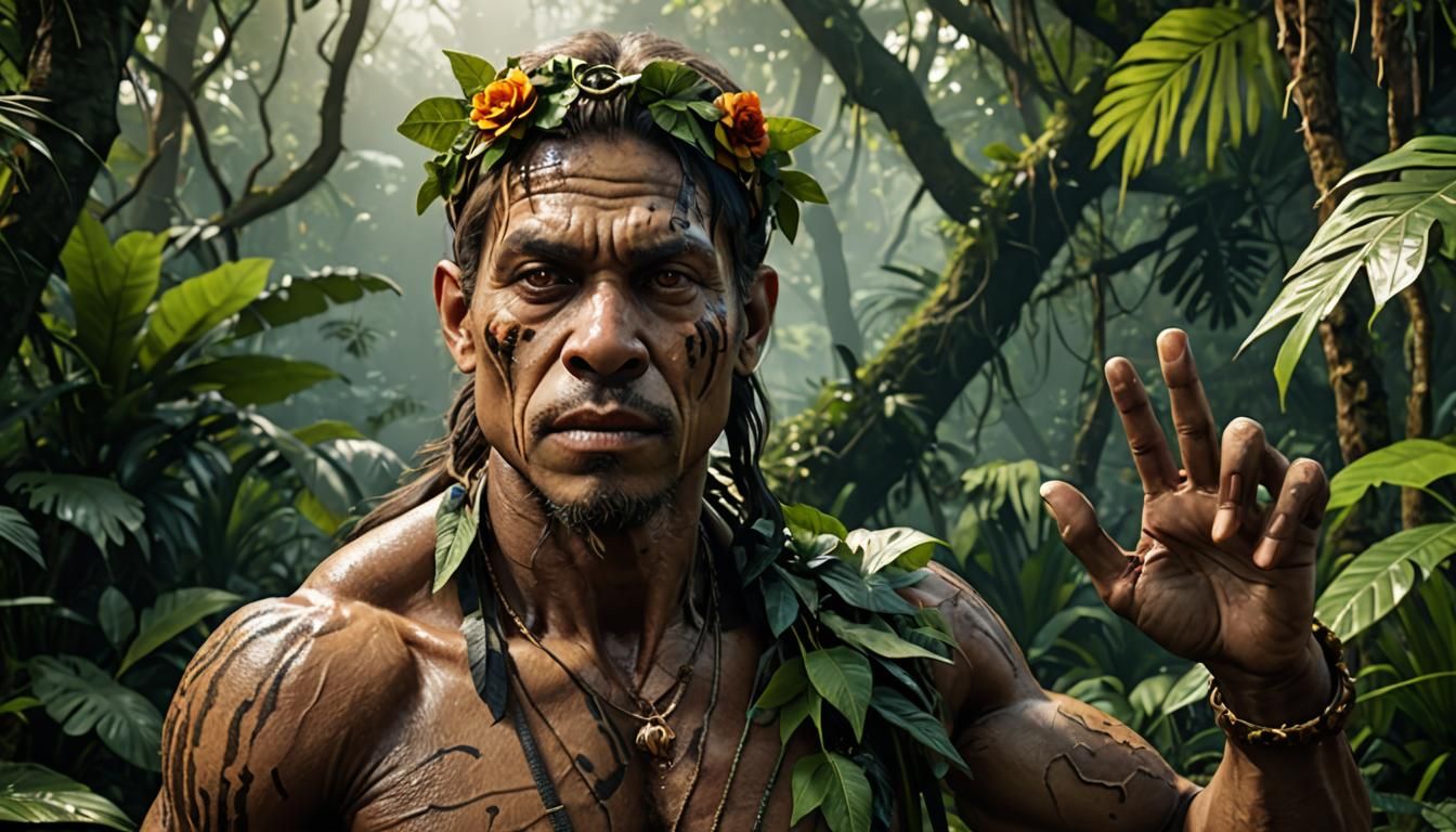 Intricate Jungle Scene Rendered in Cinema 4D