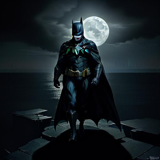 In Gotham's gloom, where shadows creep,
A silent form, secre...