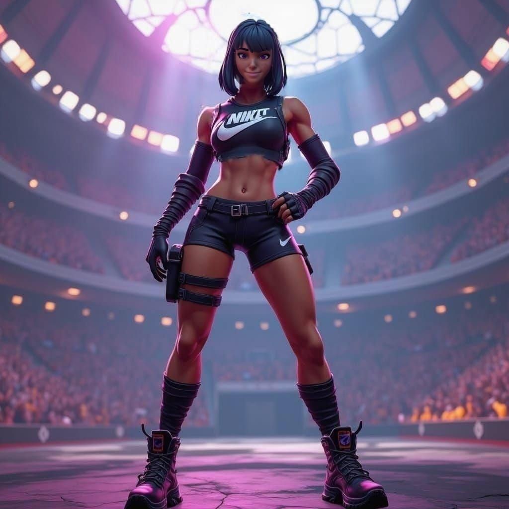 Athletic Girl in 3D Style