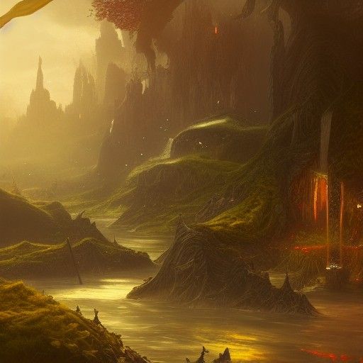 Fantastical Matte Painting with Deep Colors