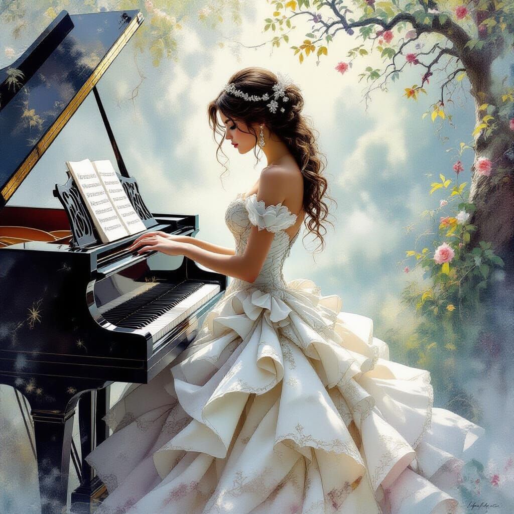 Ethereal Woman of Silence in Hyperdetailed Fantasy