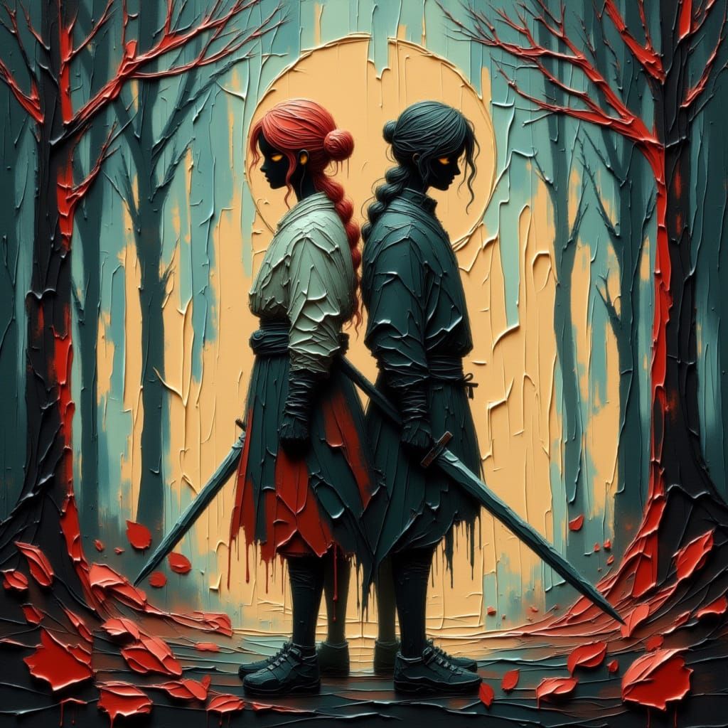 Kvothe and Bast Ready for Battle