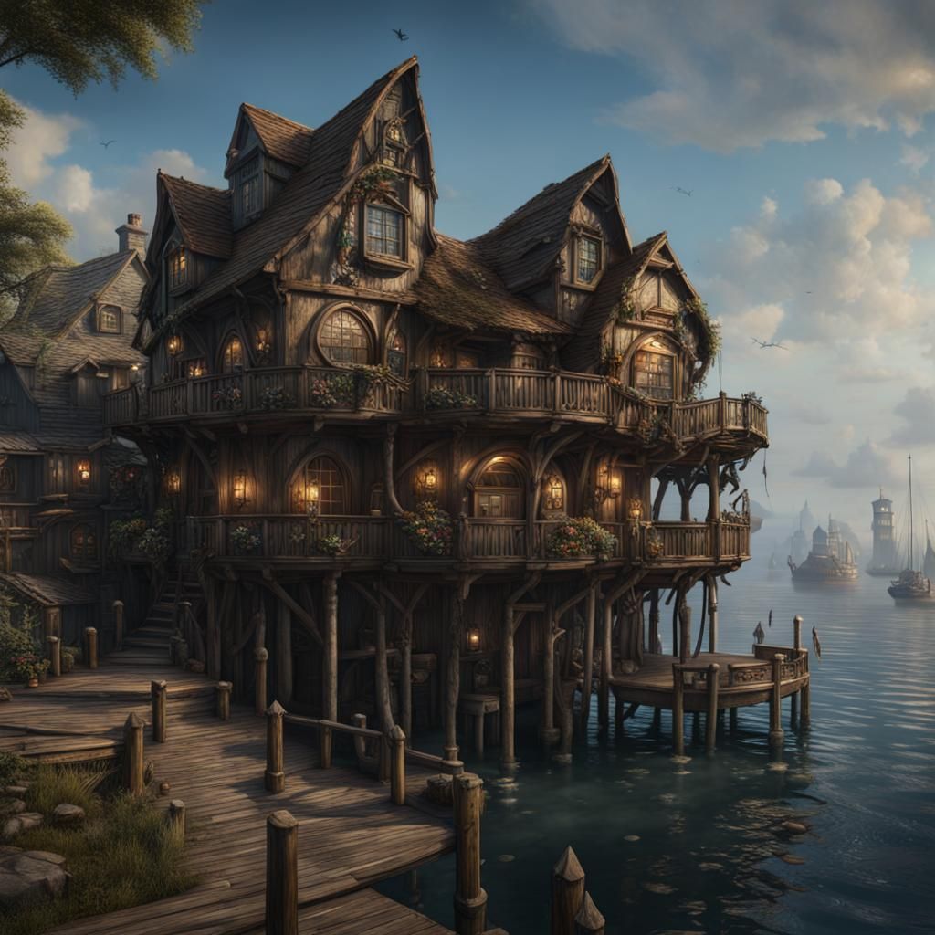The Empty Nest Tavern: Fantasy Concept Art
