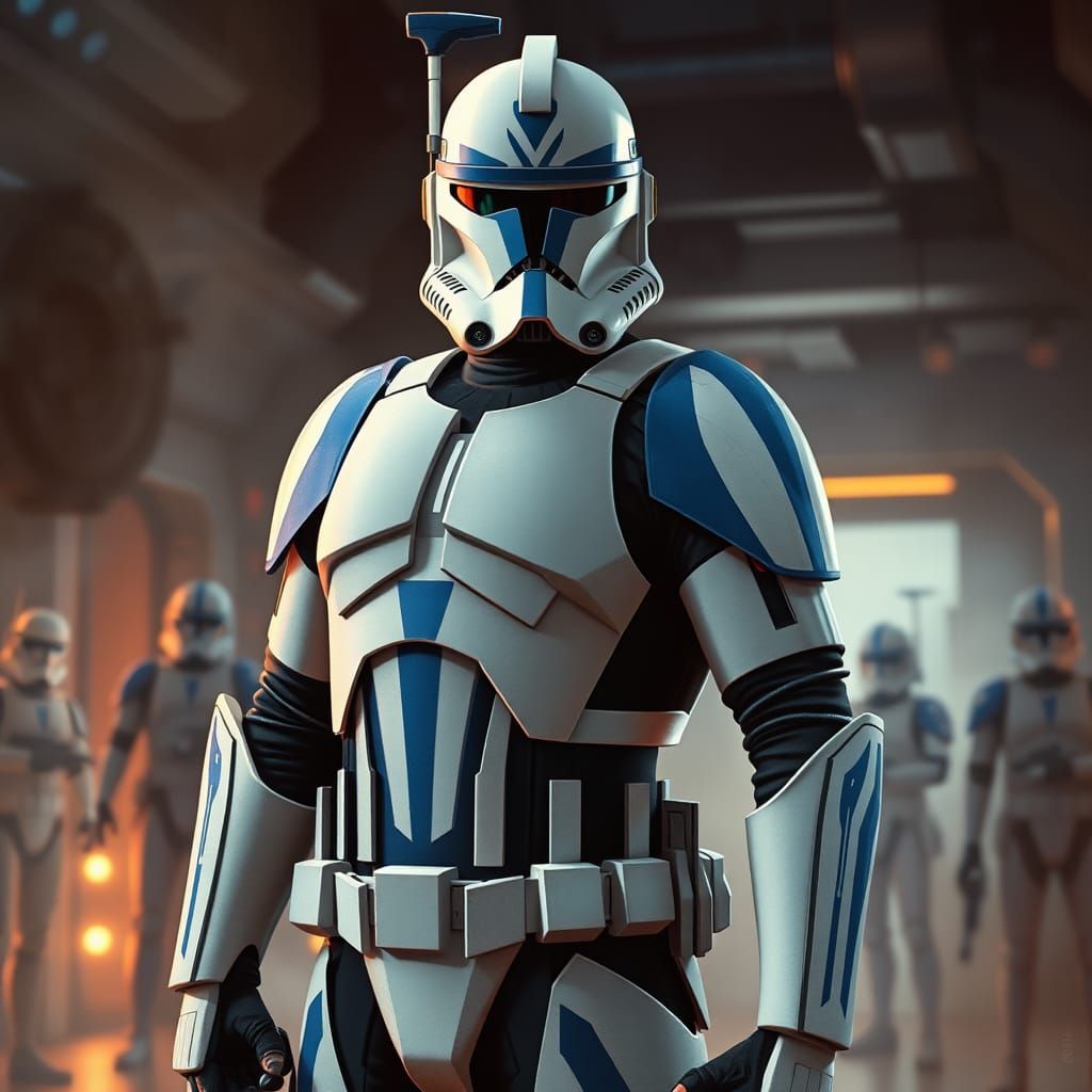 Captain Rex in Gritty Star Wars Illustration