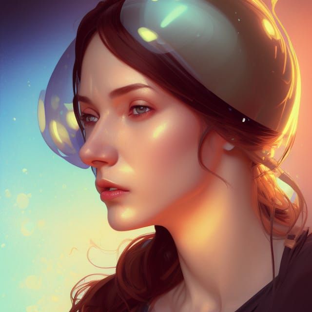 Detailed Portrait of a Woman Scientist, Trending Art