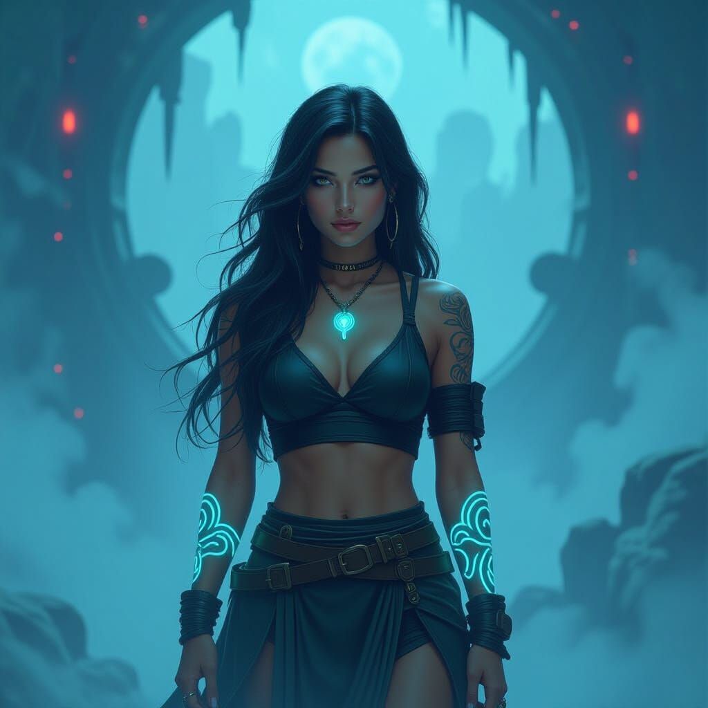 Lume Arc: Mystical Realm with Glowing Tattoos