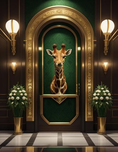 Giraffe in the elevator?