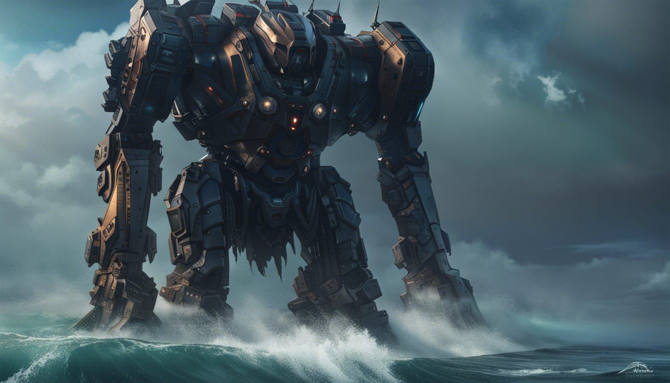 Epic Mech Rising: Dark Fantasy Concept Art