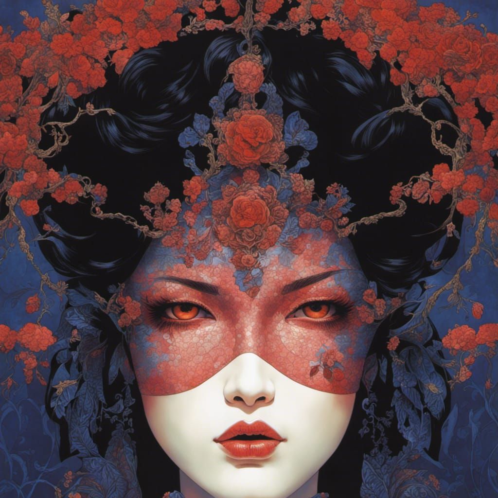 Neo-Gothic Personification in Rich Deep Colors