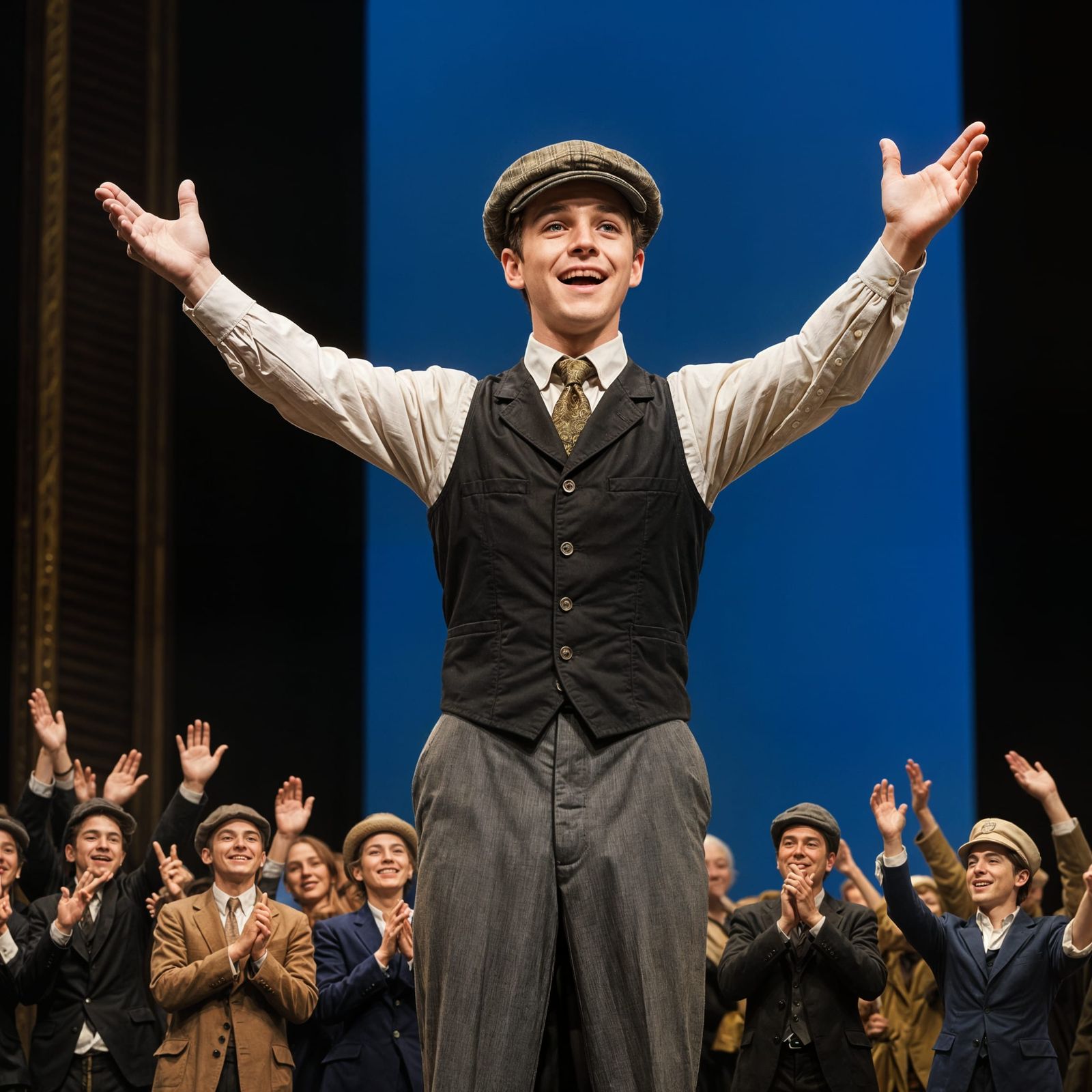 Broadway Actor's Grand Gesture: A Digital Art Portrait