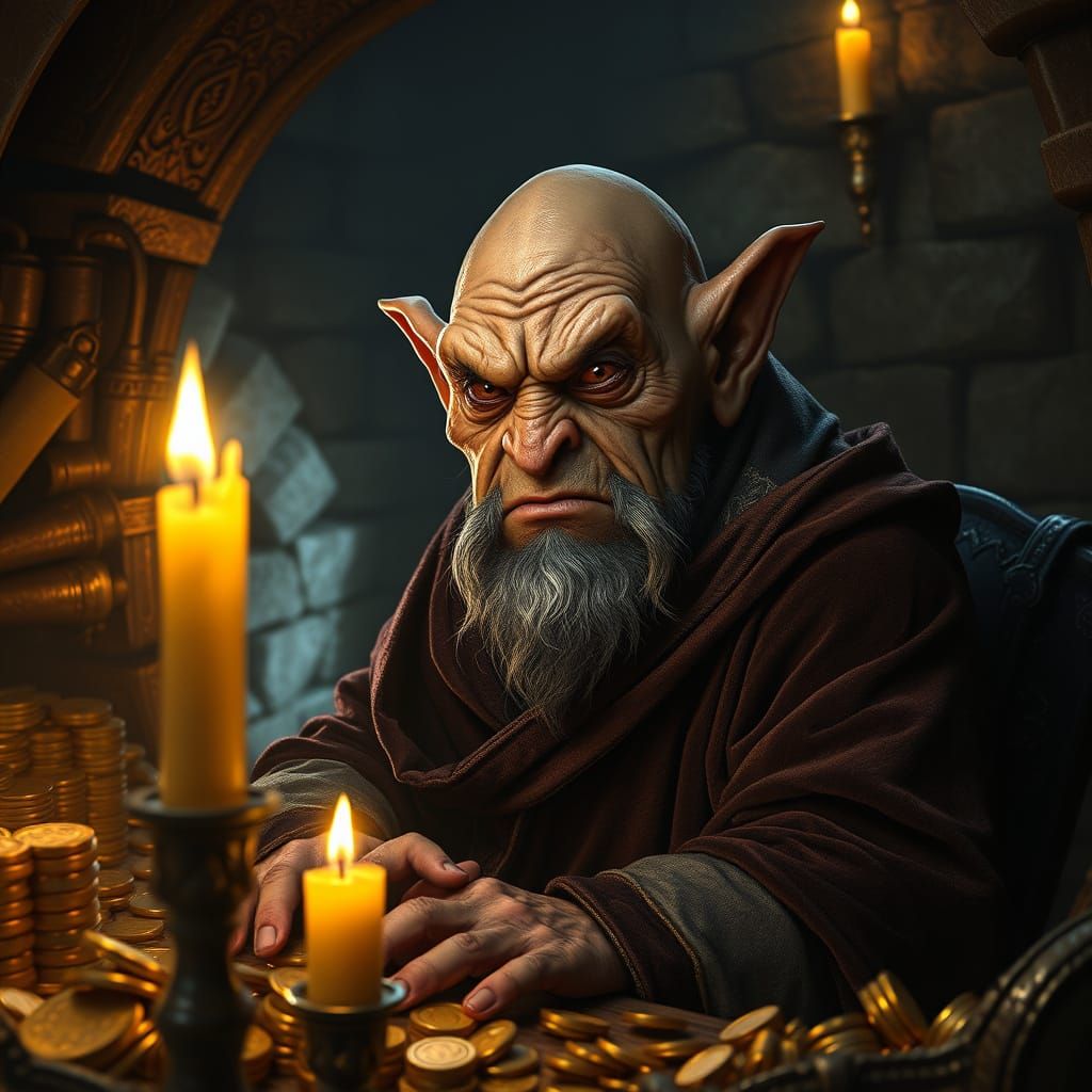 Goblin Banker in a Treasure Vault