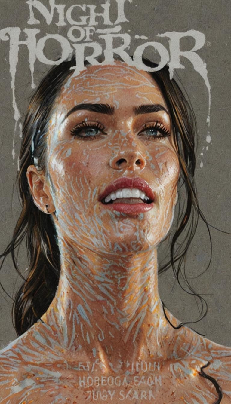 Megan Fox... Hyperrealistic, splash art, concept art, mid sh...