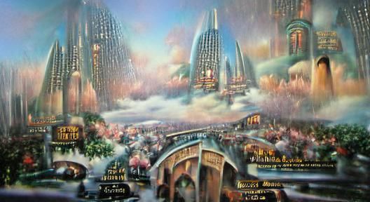 Retro-Futuristic Cityscape in Noir Style