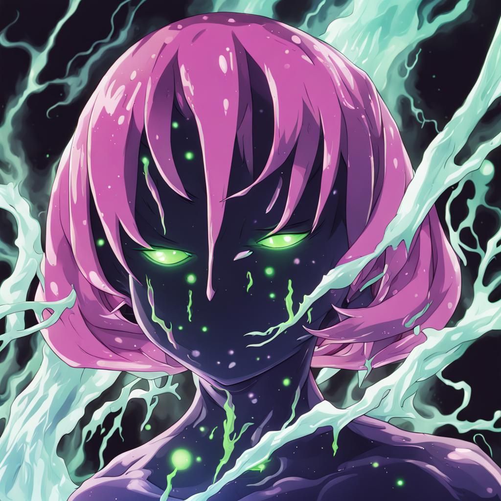 Plasma Slime Person in Anime Style