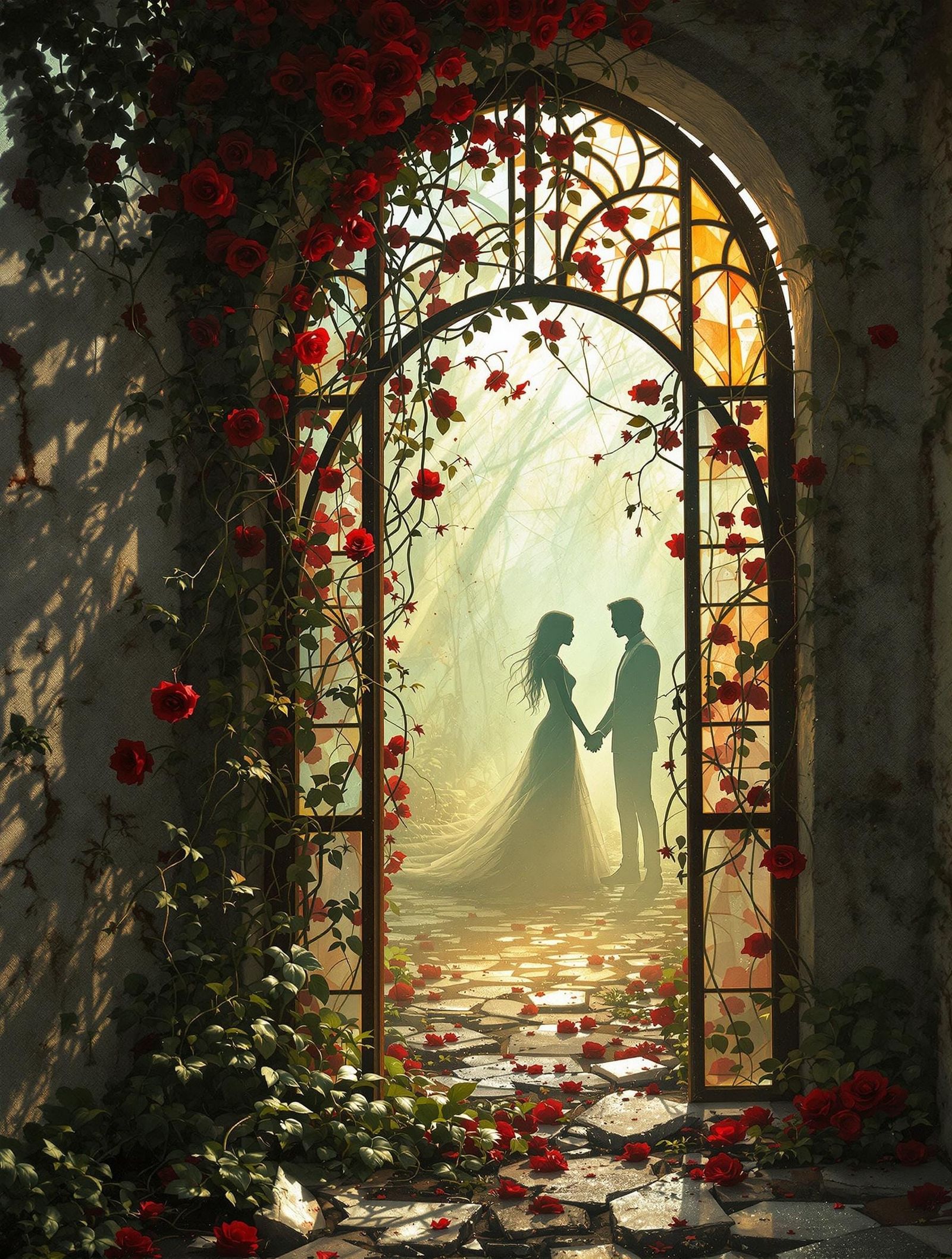 Shattered Greenhouse Roses Echo Forgotten Aristocratic Roman...