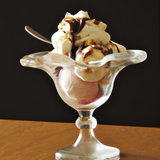 Still Life of a Simple Ice Cream Sundae