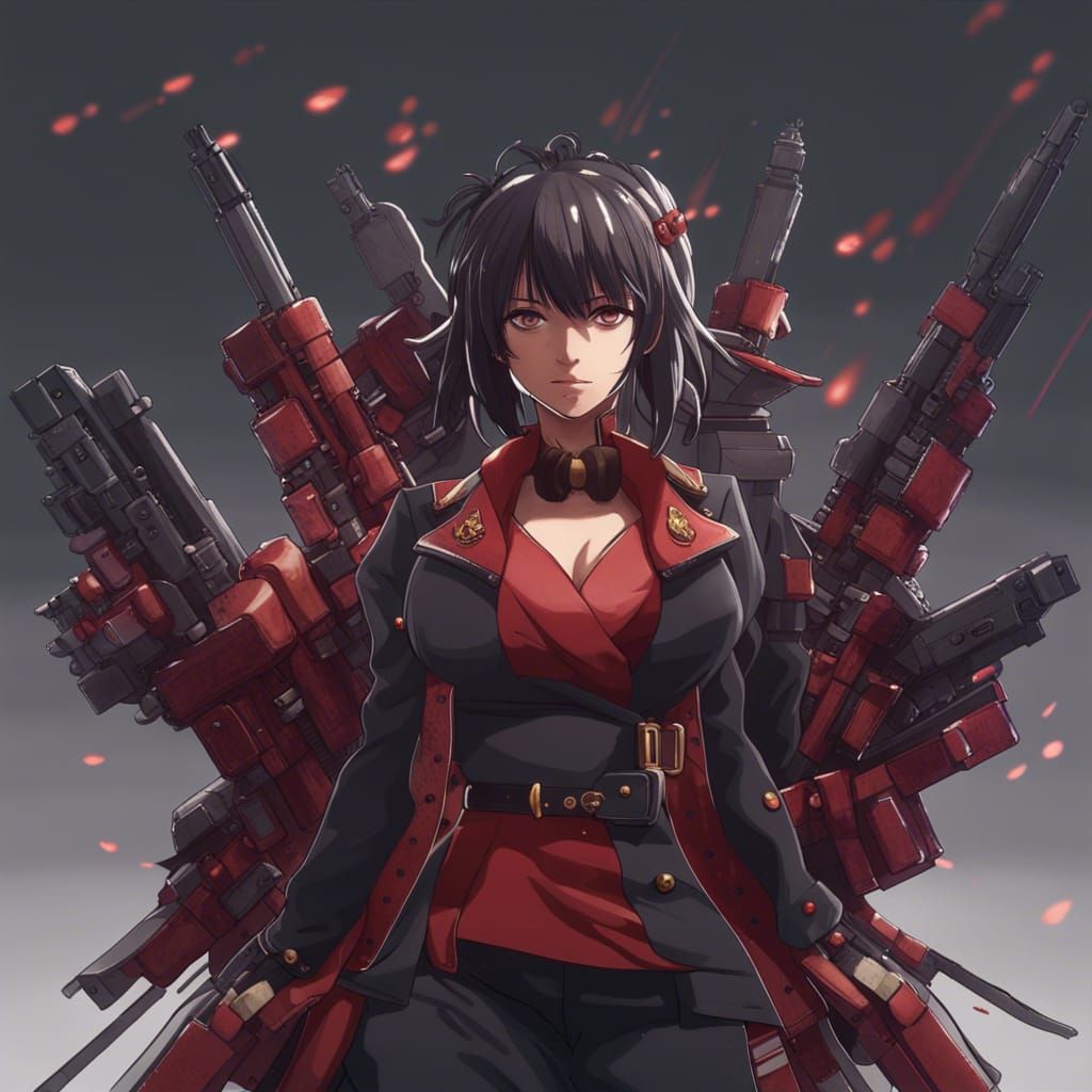 Akagi Ship Girl Dark Fantasy Concept Art