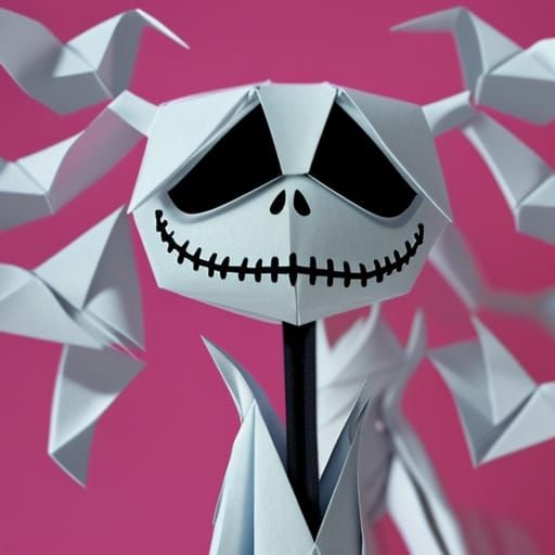 Jack Skellington Origami Papercraft in 8K