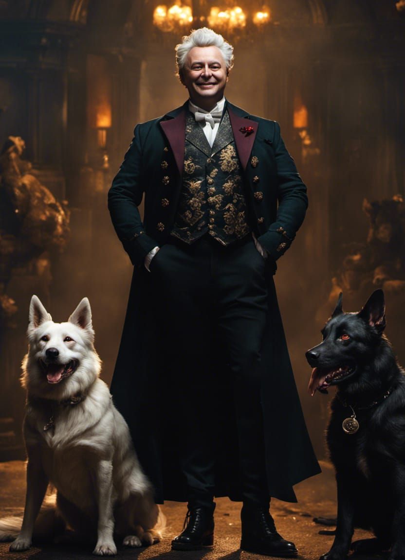 Chubby Aziraphale as Punk Demon Portrait