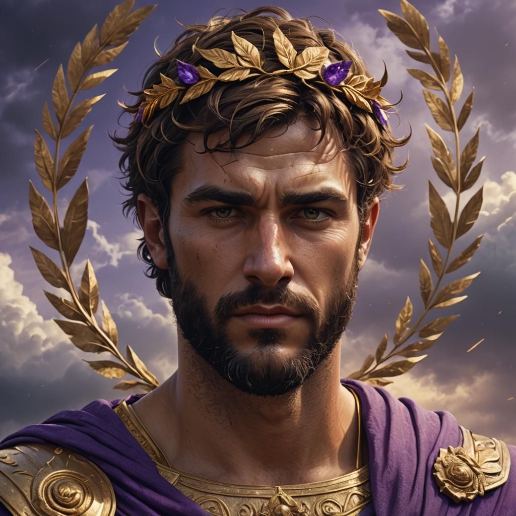 Roman God Portrait with Laurel Wreath in Unreal Engine