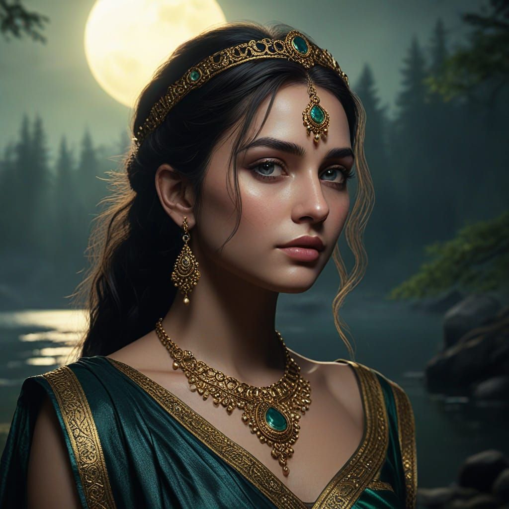 Enchanting Goddess of the Nightly Lake