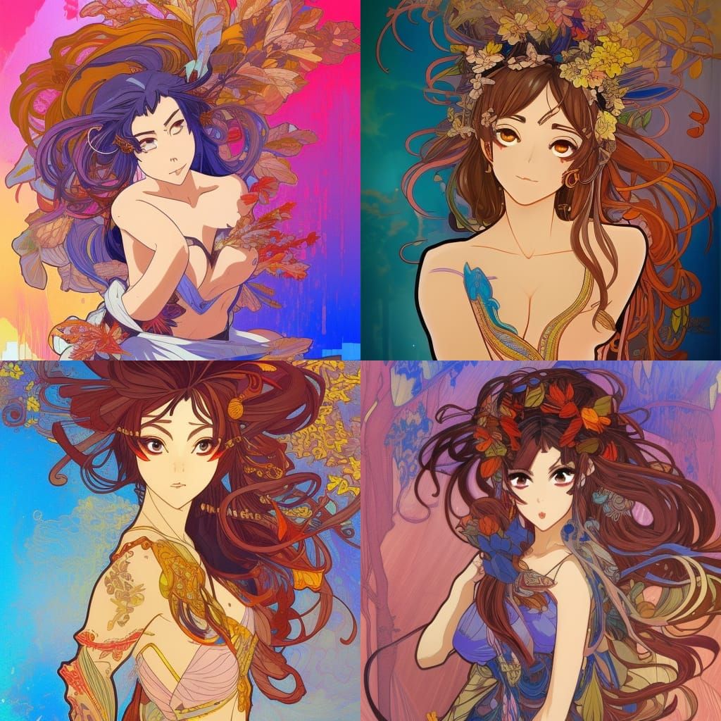 Anime Greek Amazon Warrior in 3D Digital Art Style