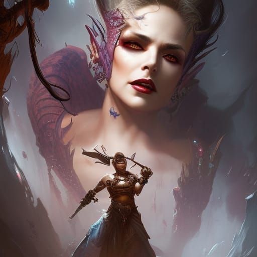 Ancient Ghoul Queen in Frazetta Style