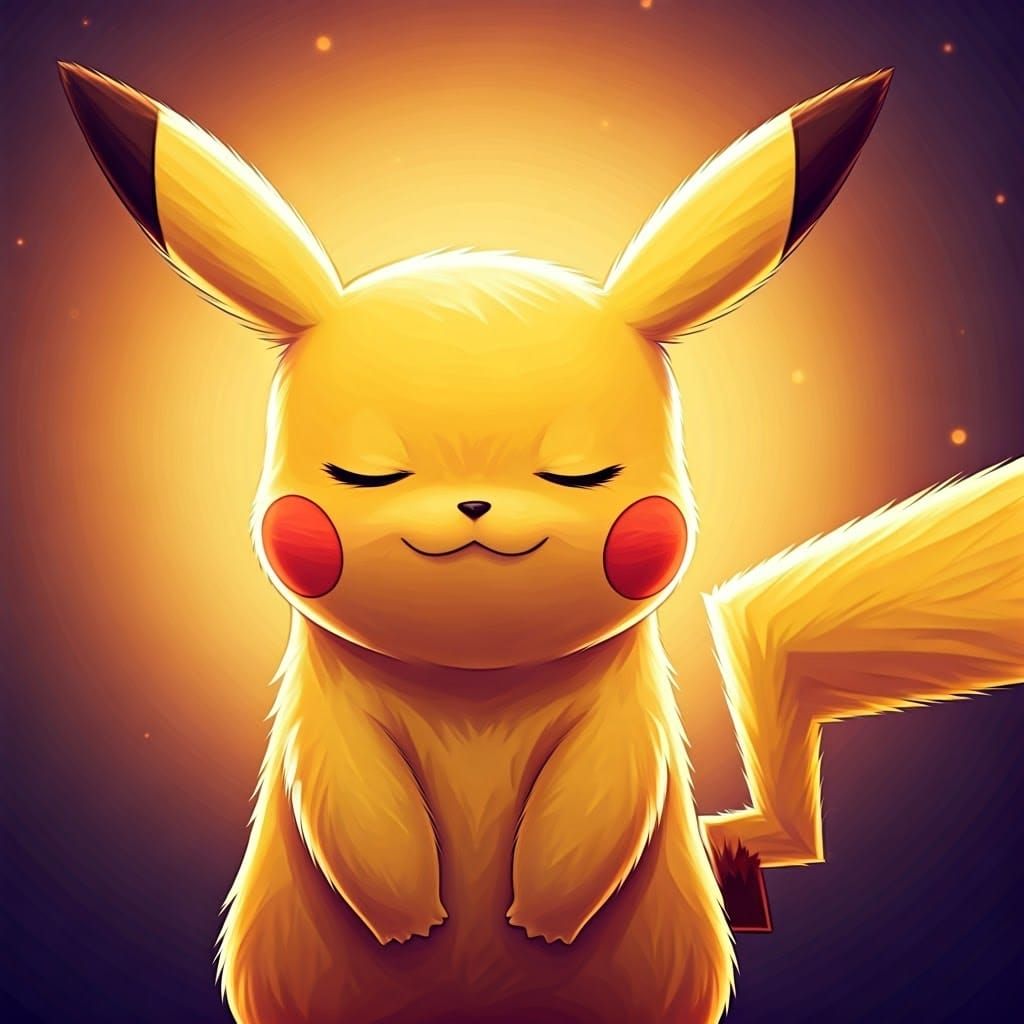 Whimsical Pikachu in Vibrant Pastels