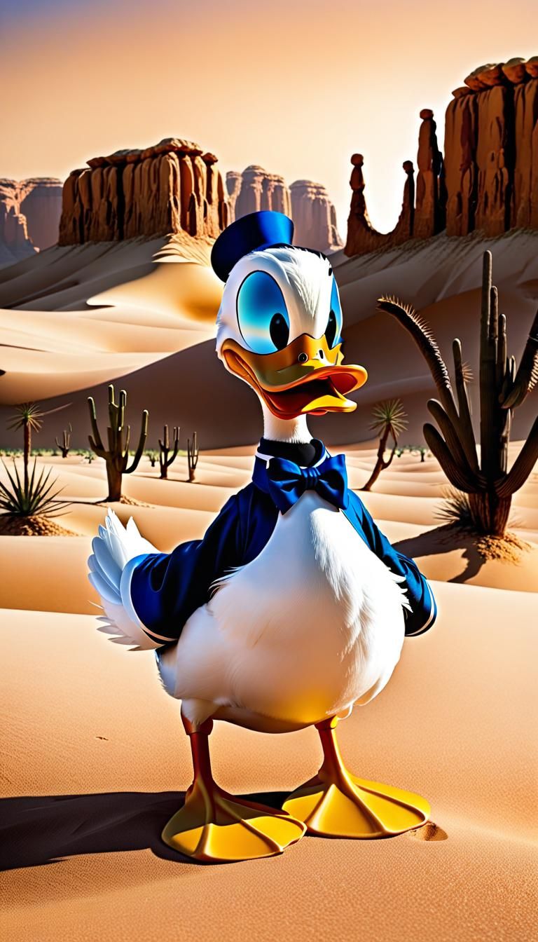 Donald Duck in the desert