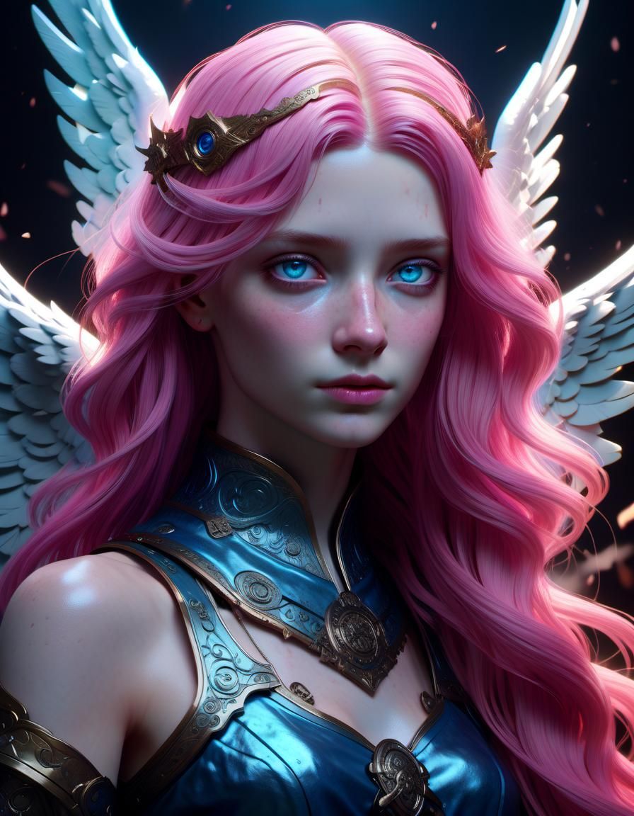 Ethereal Angel Elizaveta: Dark Fantasy Concept Art