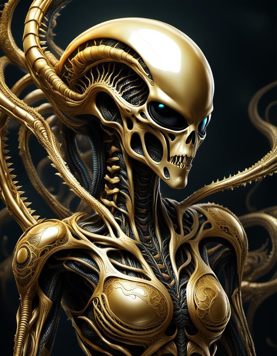 "Golden Xenomorph-Hybrid" #5