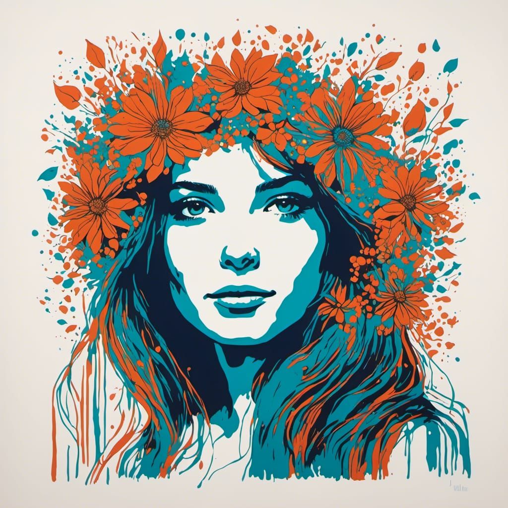 Woman Expressing Faith with Style Transfer