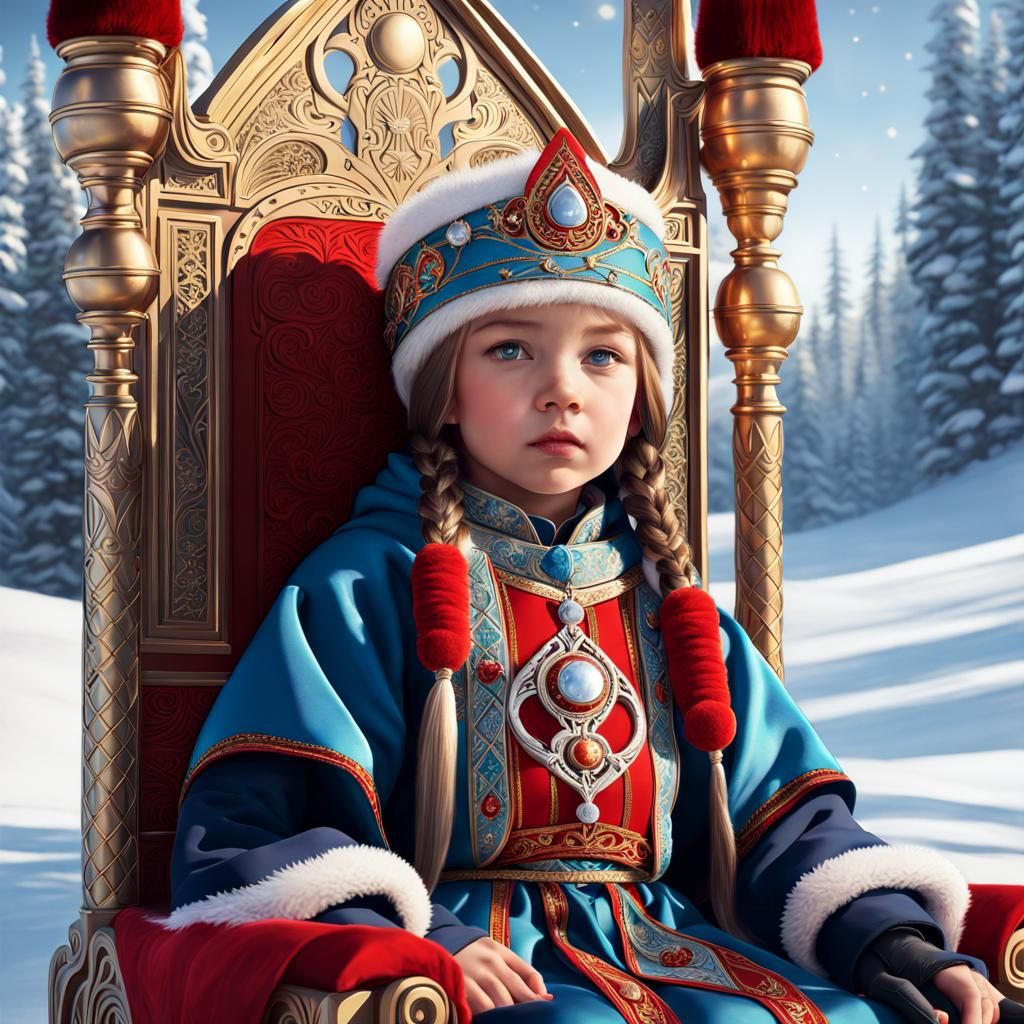 Empress Tarot: Saami Girl on Lapland Throne