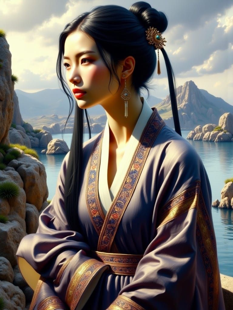 Goryeo Noblewoman in Byzantine-Inspired Hanbok