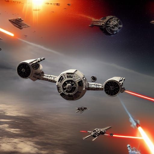 Epic Space Battle: X-Wing vs Tie Fighter