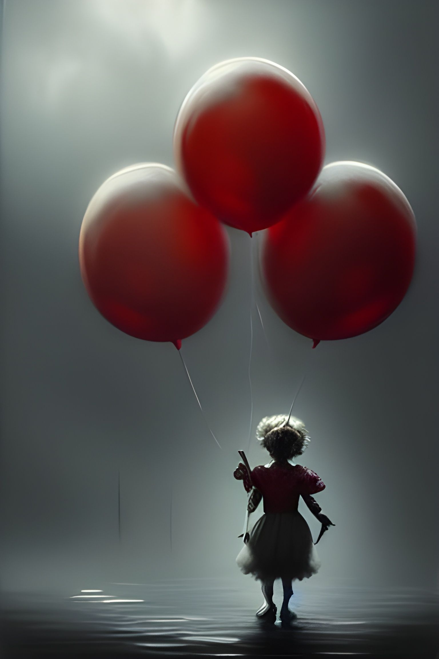 Elegant Impressionist Pennywise Horror Painting in 4K