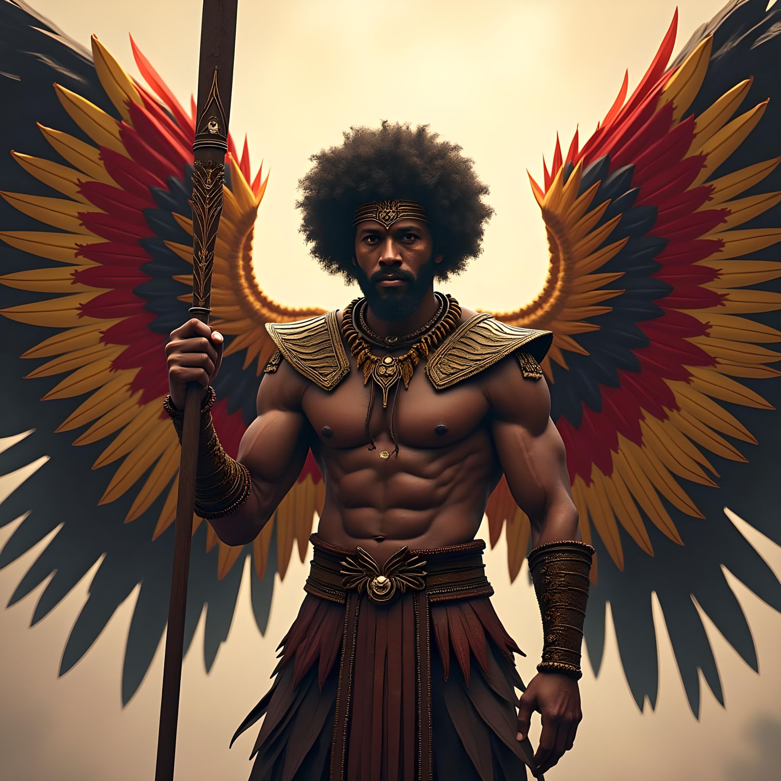 Papua New Guinean Soldier Clan Logo in 3D Anime Art