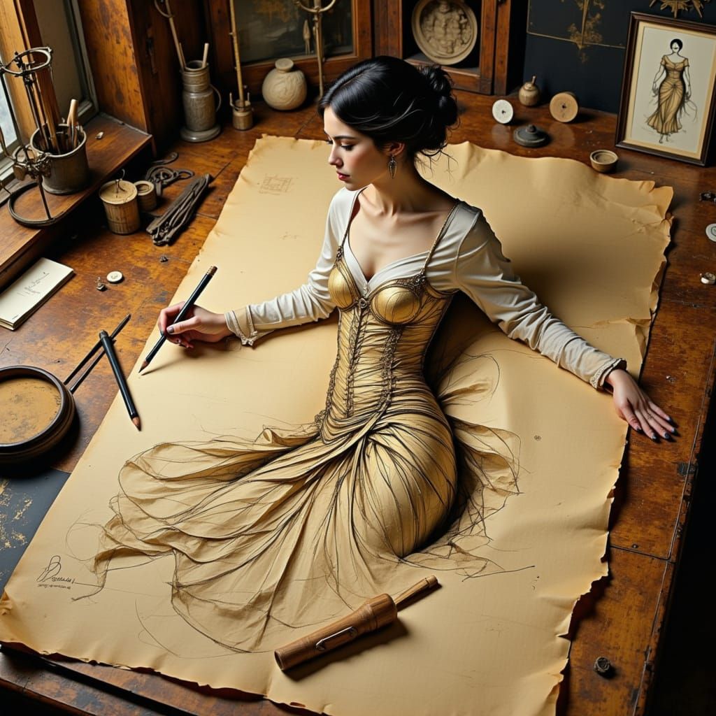 Drawings coming to life 25 ✍ 3D Meets 2D : The drawing is the artist  🎨