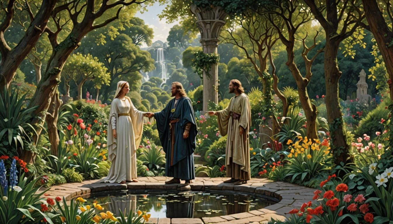 Garden of Eden in Hyperrealistic Digital Art