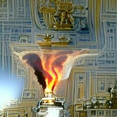 Pope Dissolves in Divine Light as Vatican Burns