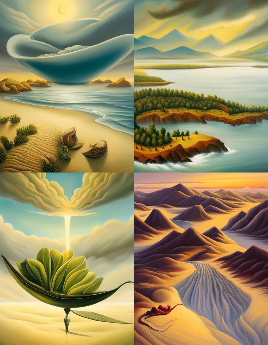 Dreamlike Surreal Landscape Painting