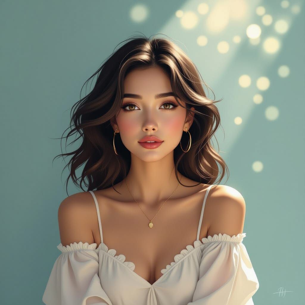 Ethereal Soul in Melancholic Light, Gentle Lines