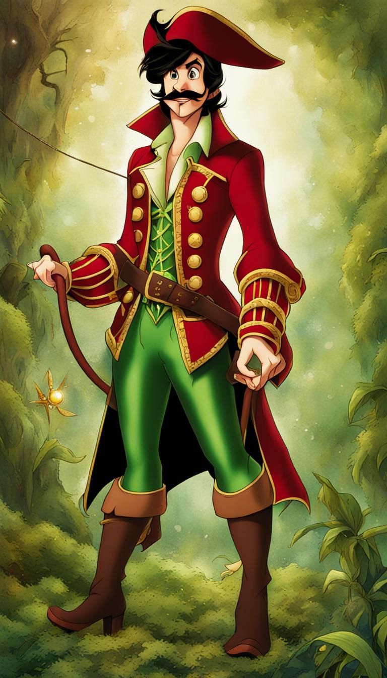 Tinkerbell Cosplays as Captain Hook