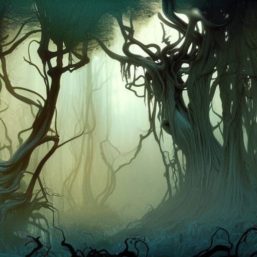 Eldritch Dryads: A Primitive Abstract Nightmare