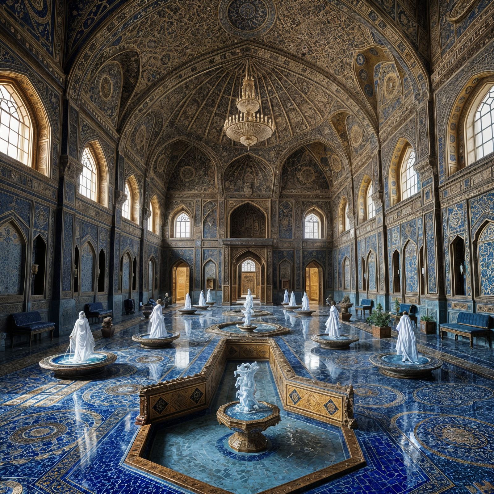 Palace of Alqarif: Isfahan Architecture with Mosaic Detail